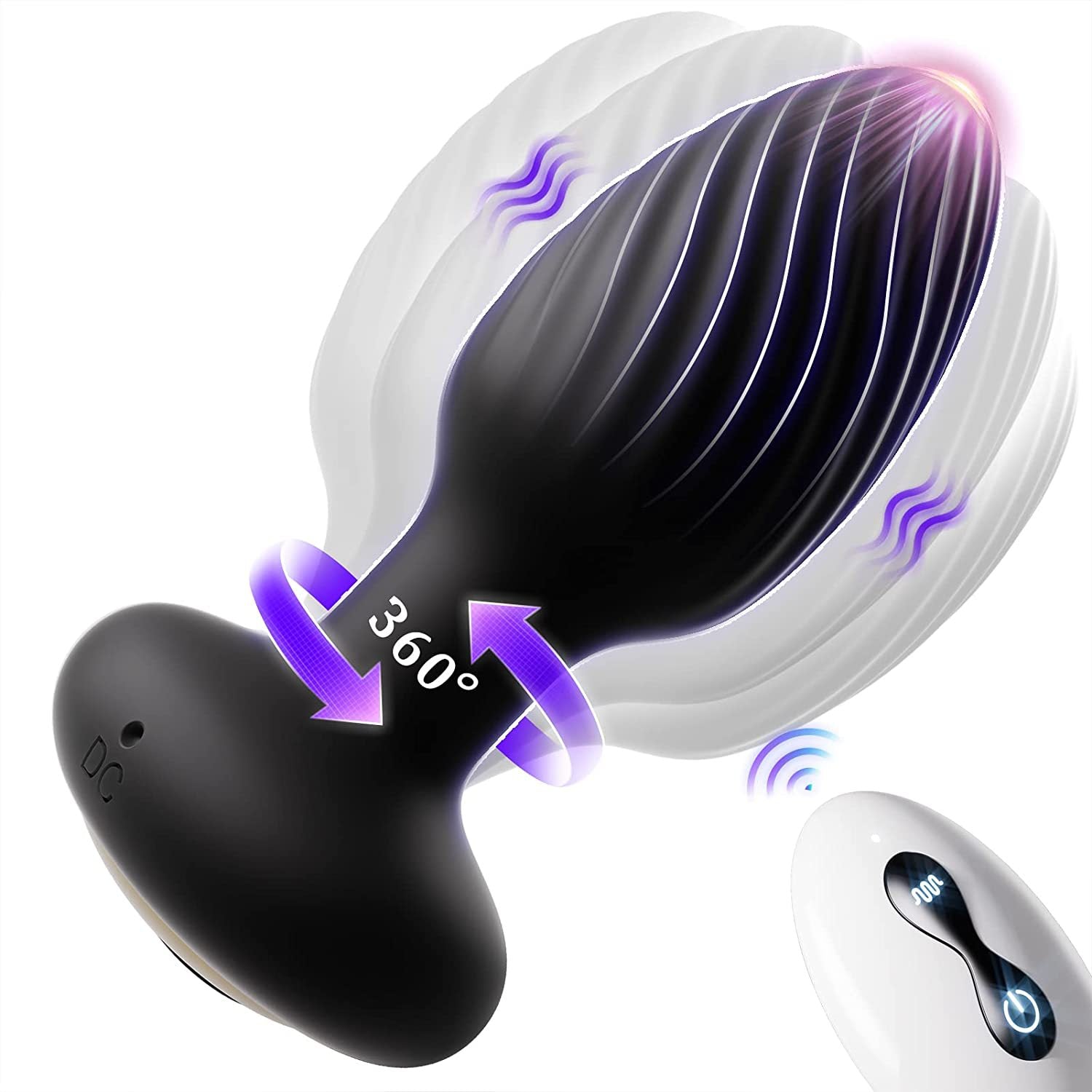 Noah - Wireless Remote Control Rotating & Vibrating Male Prostate Massager-EROSREALM