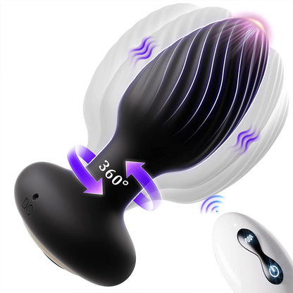 Noah - Wireless Remote Control Rotating & Vibrating Male Prostate Massager-EROSREALM