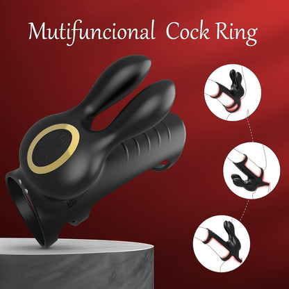 Dooley Wireless Remote Control Vibration Triple Penis Rings For Couples-EROSREALM