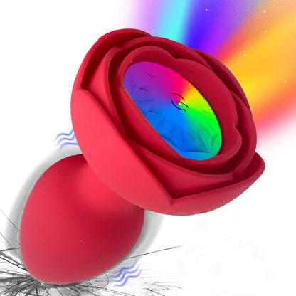 Flash Wireless Remote Control Vibration Rose Anal Plug-EROSREALM