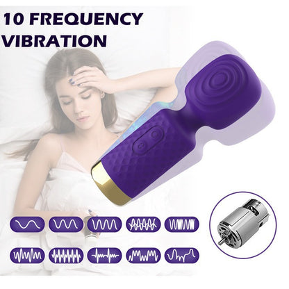 Mini Av Stick Strong Vibration Massage Wand Vibrator-EROSREALM