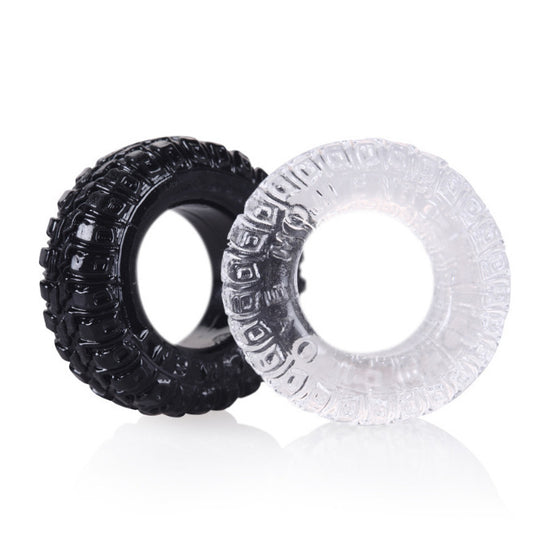 2pcs Rally Tire Silicone Penis Ring-EROSREALM