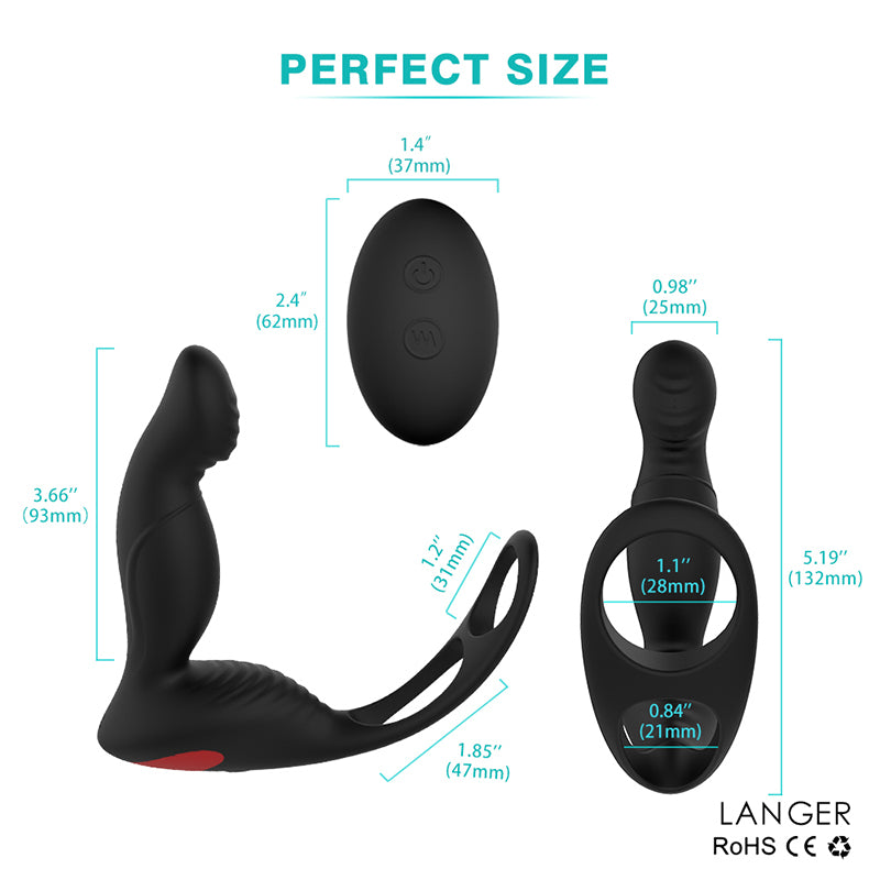 Male Prostate Massager Backyard Anal Plug-EROSREALM