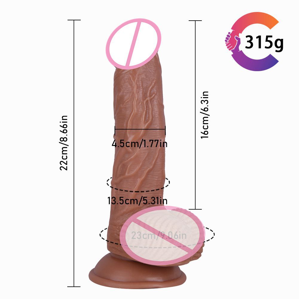 TPE Non-electric Realistic Dildo Ultra-Soft Huge Dildos with Balls-EROSREALM