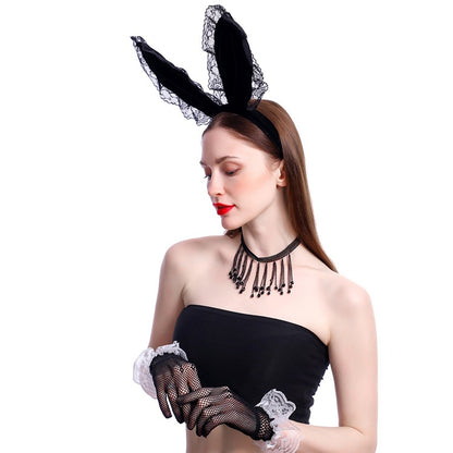 Rabbit Ear Animal Head Buckle Hairband-EROSREALM