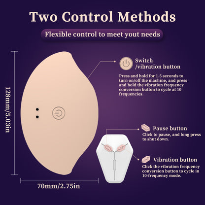 10 Frequency Vibration Nipple Breast Sticker Massager-EROSREALM