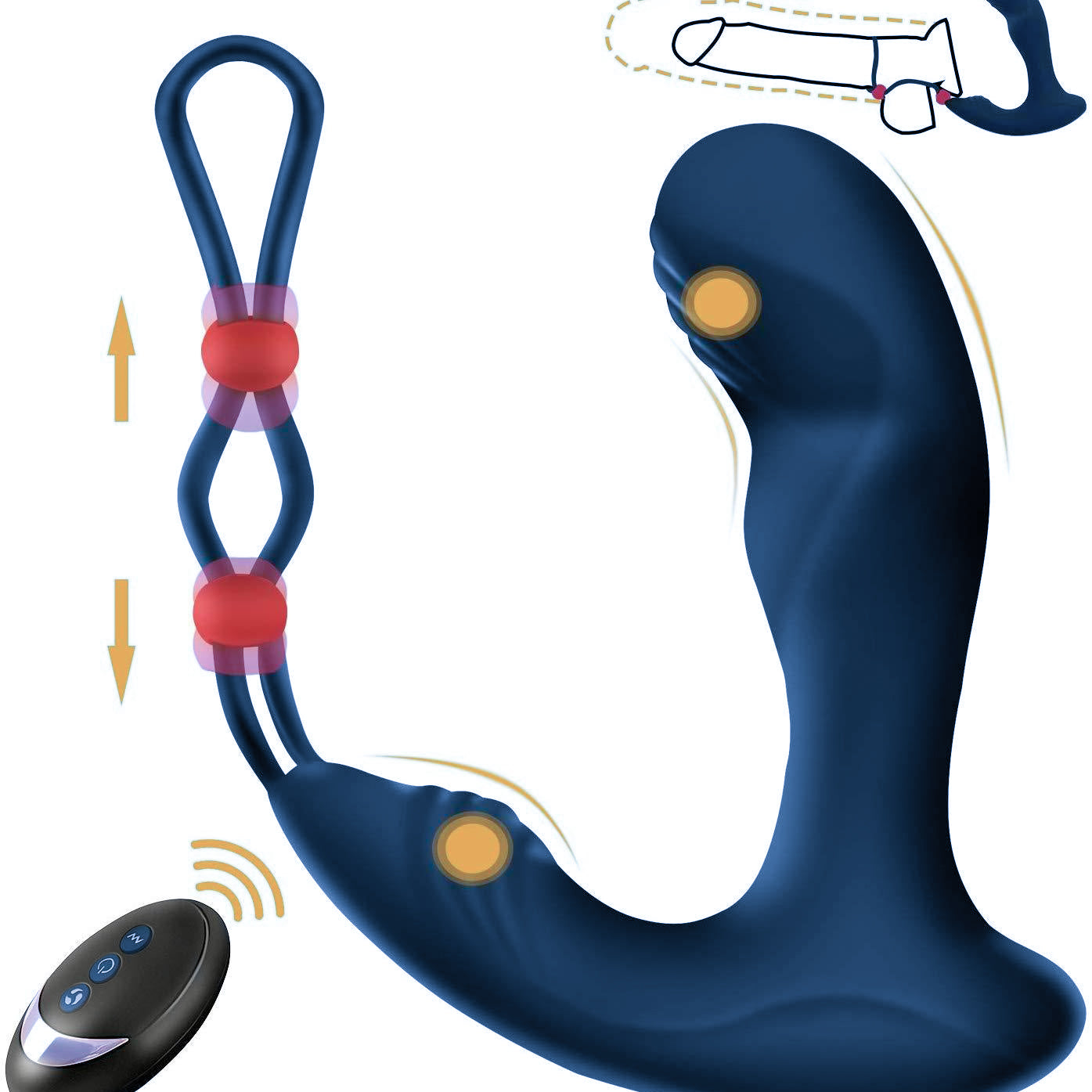 Anal Plug Remote Control Prostate Massager With 9-frequency Vibrating-EROSREALM