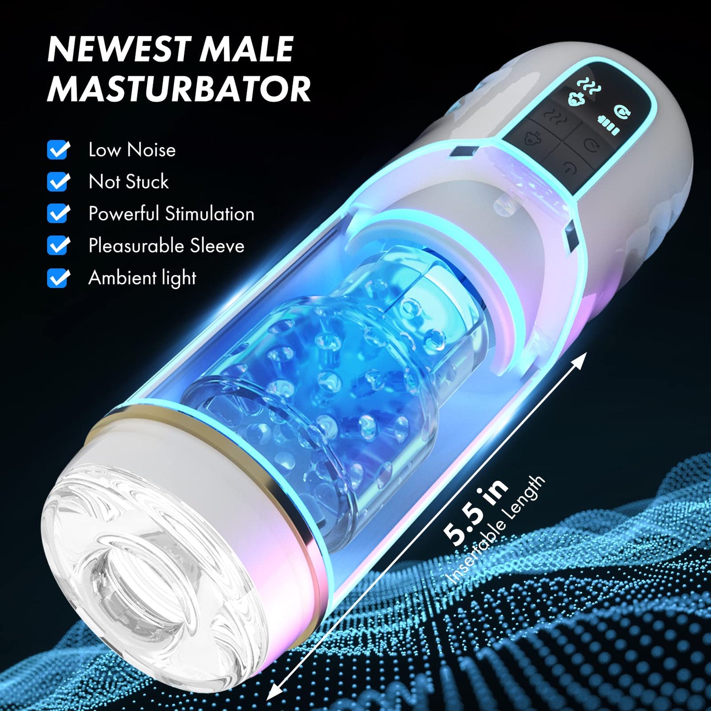 Hand Free Telescopic Rotating Masturbation Cup-EROSREALM