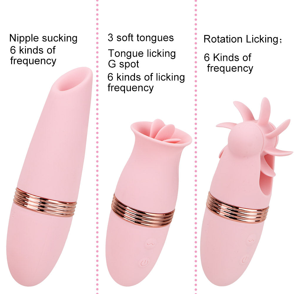 Tongue Licking Jumping Eggs Clitoris Stimulator Nipple Sucker Vibrator-EROSREALM