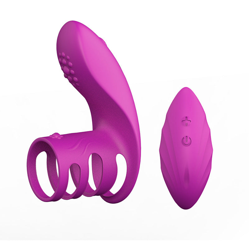 Lock Ring Usb Charging Vibration Wireless Remote Control Vibrating Rod Silicone Penis Ring-EROSREALM