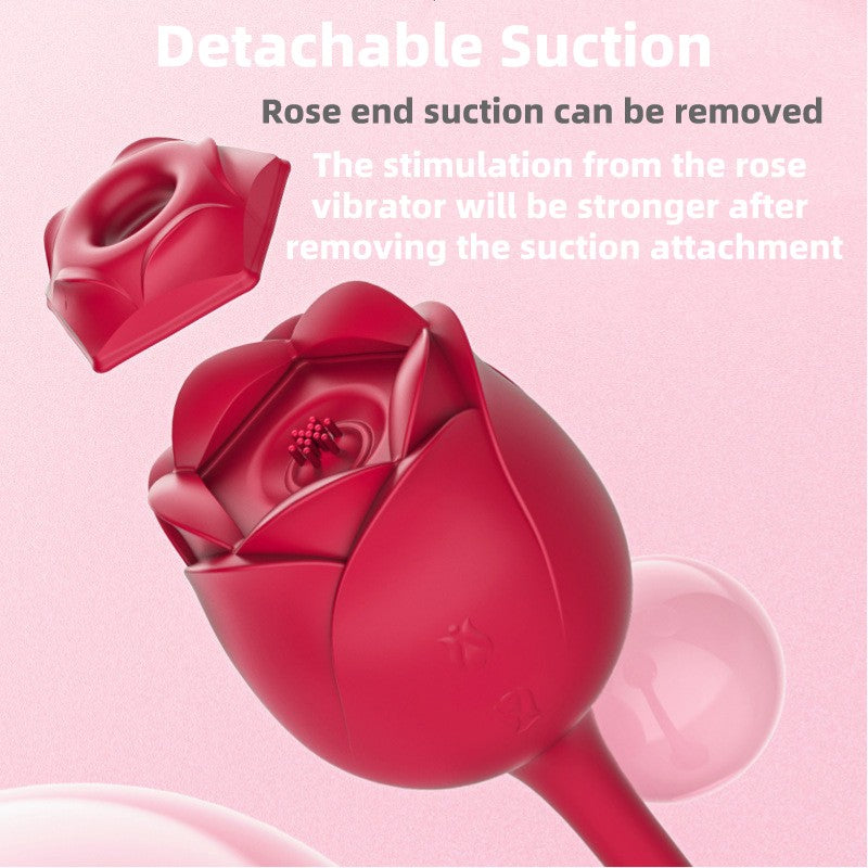 Rose Toy with Detachable Suction. G-spot Vibrator-EROSREALM