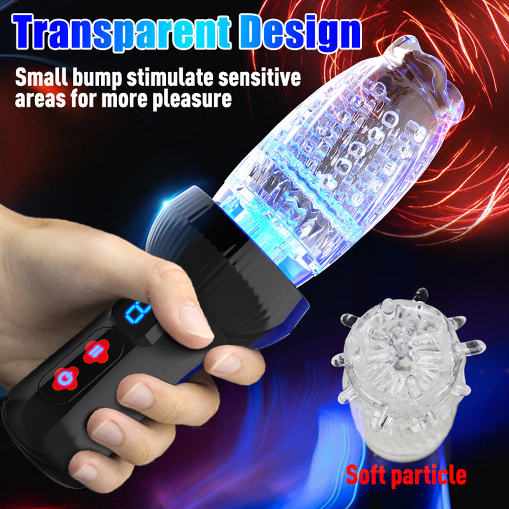 3.1 Version Torch 9 *9 Thrusting Rotating Penis Stroker Male Rose Toy-EROSREALM