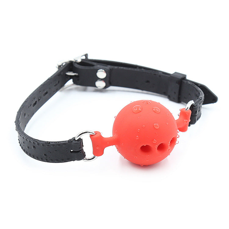 Large Breathable Silicone Ball Gag Sex Toys For Couple-EROSREALM