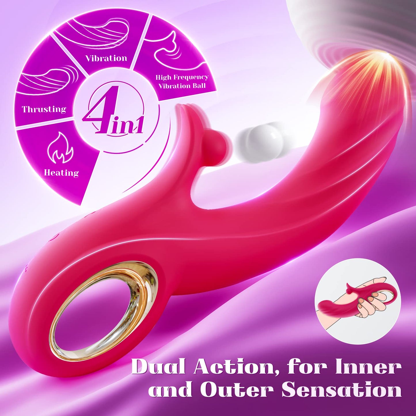 10 Vibrating & 7 Thrust Modes G-spot Vibrator-EROSREALM