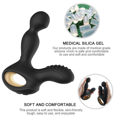 Anal Plug Rotary Heating Male Prostate Massager-EROSREALM