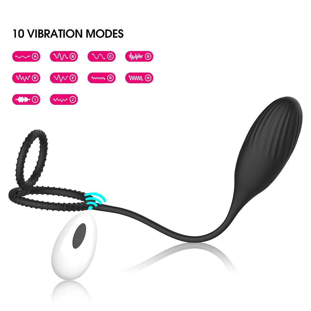 Wireless Remote Control Egg Vibrator With Penis Rings-EROSREALM