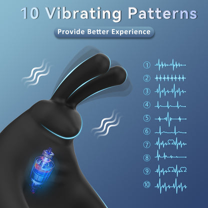 Wireless Remote Control Vibration Rabbit Penis Ring-EROSREALM