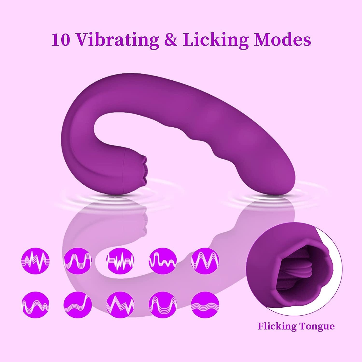 Vibration. Tongue Licking. Swinging 3 In 1 Nipple G-spot Stimulator-EROSREALM