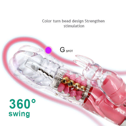 12 Speeds Rabbit Vibrator G-spot Vagina Massager-EROSREALM