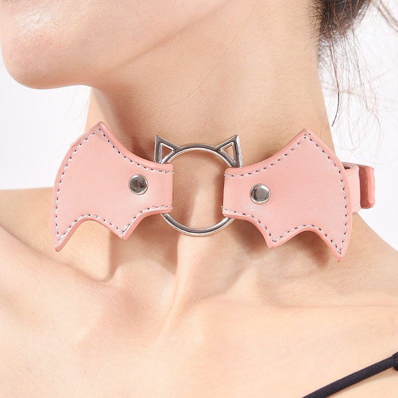 Devil Wings Collar Bat Choker For Couple Sexy Game-EROSREALM