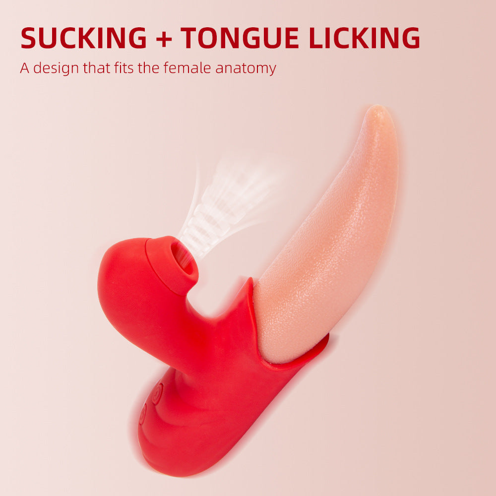 Tapping/sucking & Tongue-licking Vibrator-EROSREALM