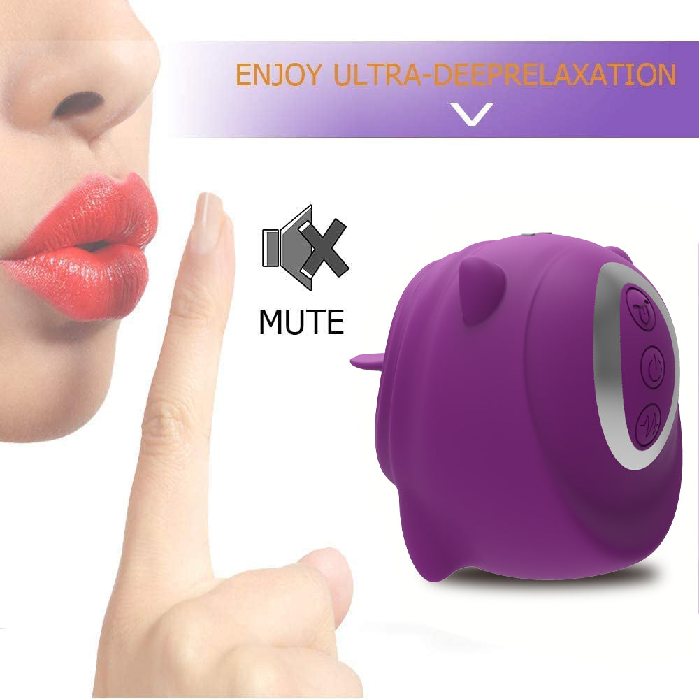 Devil USB Rechargeable Tongue Licking Vibrator Clitoris Nipple Stimulator-EROSREALM