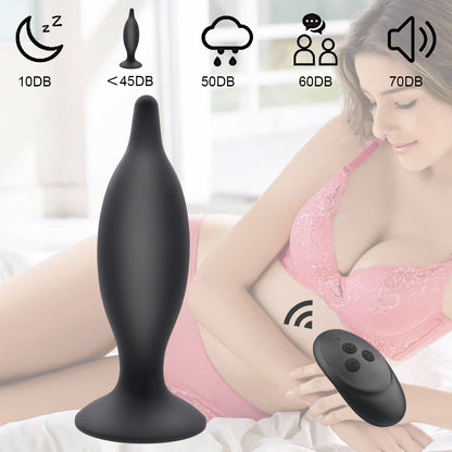 Remote Control Anal Plug Vibrator Prostate Massage G-spot Stimulator-EROSREALM