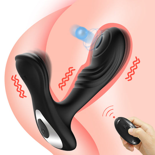 Male Masturbator Prostate Massage Anal Butt Plug Remote Control-EROSREALM