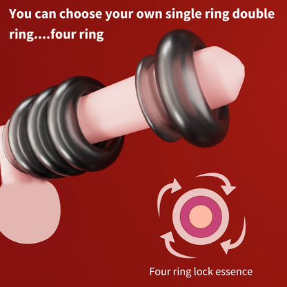 Male Cock Ring Penis Delay Ejaculation Ring Reusable Lock Ring-EROSREALM