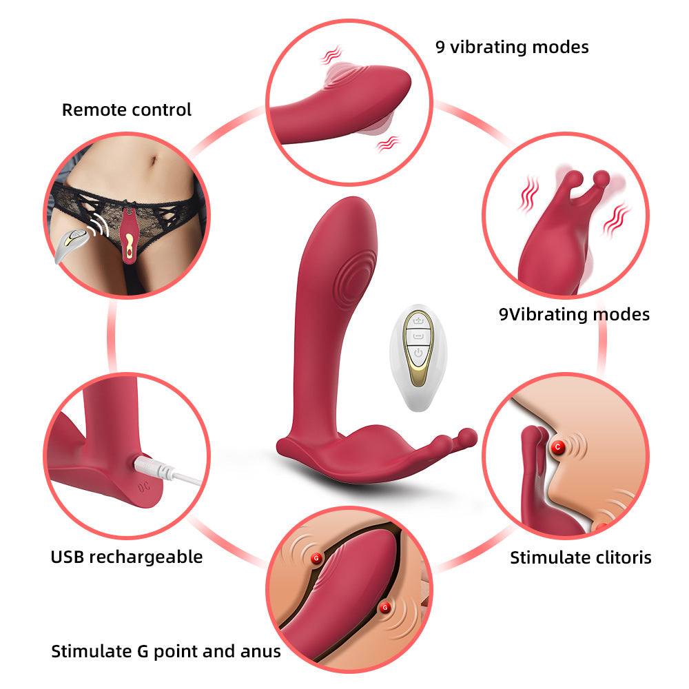 Tapping Tip 9-pattern Vibrator P-spot Mixed Orgasm Anal Nipple Clitoral Vaginal Stimulation-EROSREALM