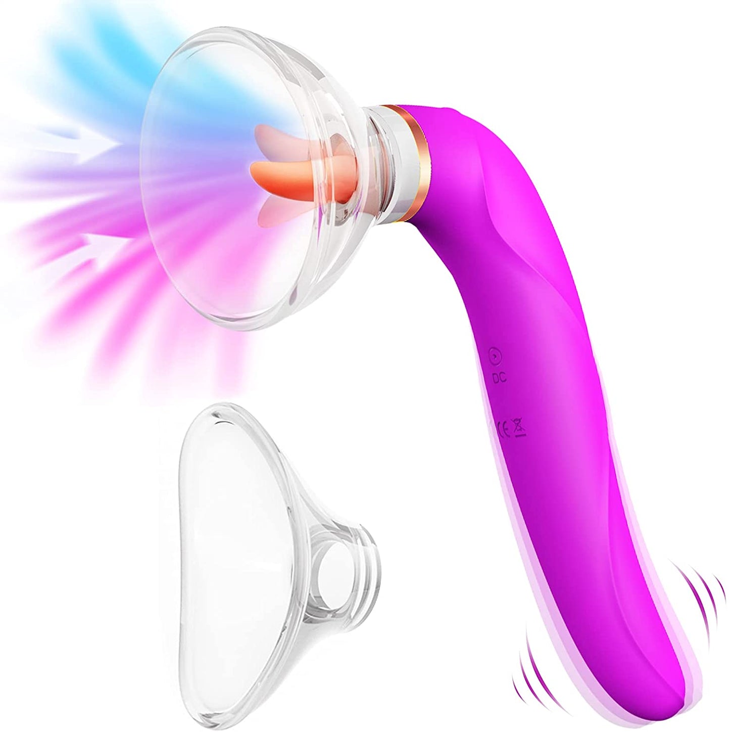 Clitoral Sucking Licking Vibrator. G Spot Tongue Vibrator with 8 Suction Modes & 10 Tail Vibration Modes & 5 Licking Modes.-EROSREALM