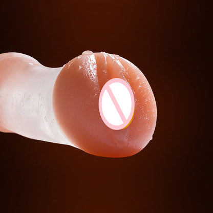 Transparent Double Holes Vibrating Masturbation Cup-EROSREALM