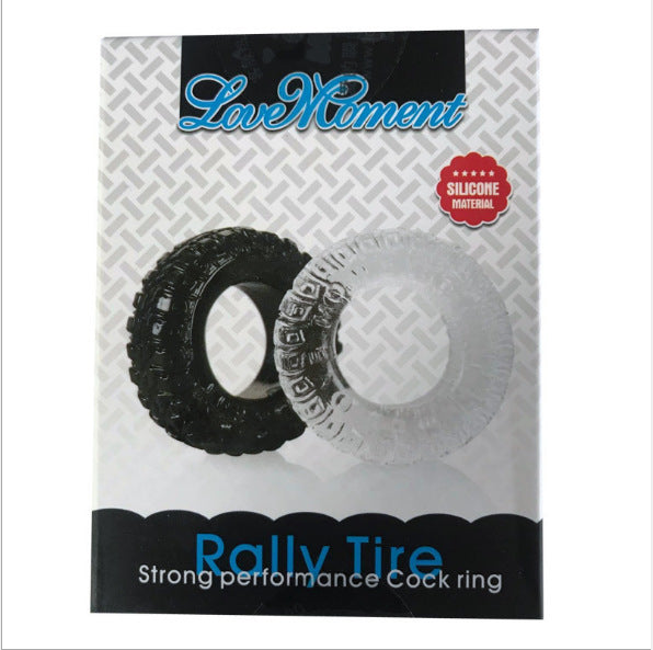 2pcs Rally Tire Silicone Penis Ring-EROSREALM