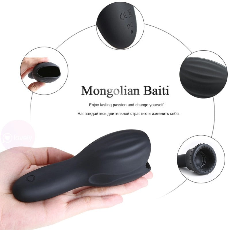 10 Frequency Vibrating Penis Massage Glans Exerciser-EROSREALM