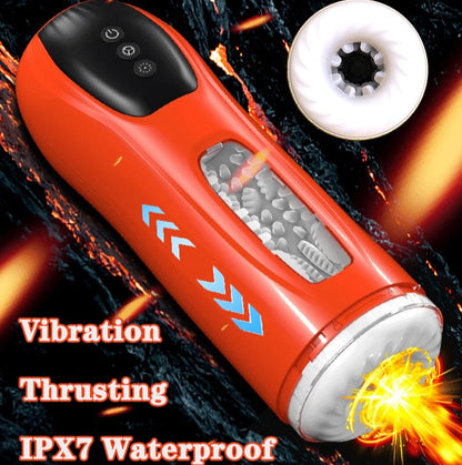 Lava - 3 In 1 Thrusting Sucking Vibration Blowjob Masturbation Cup-EROSREALM