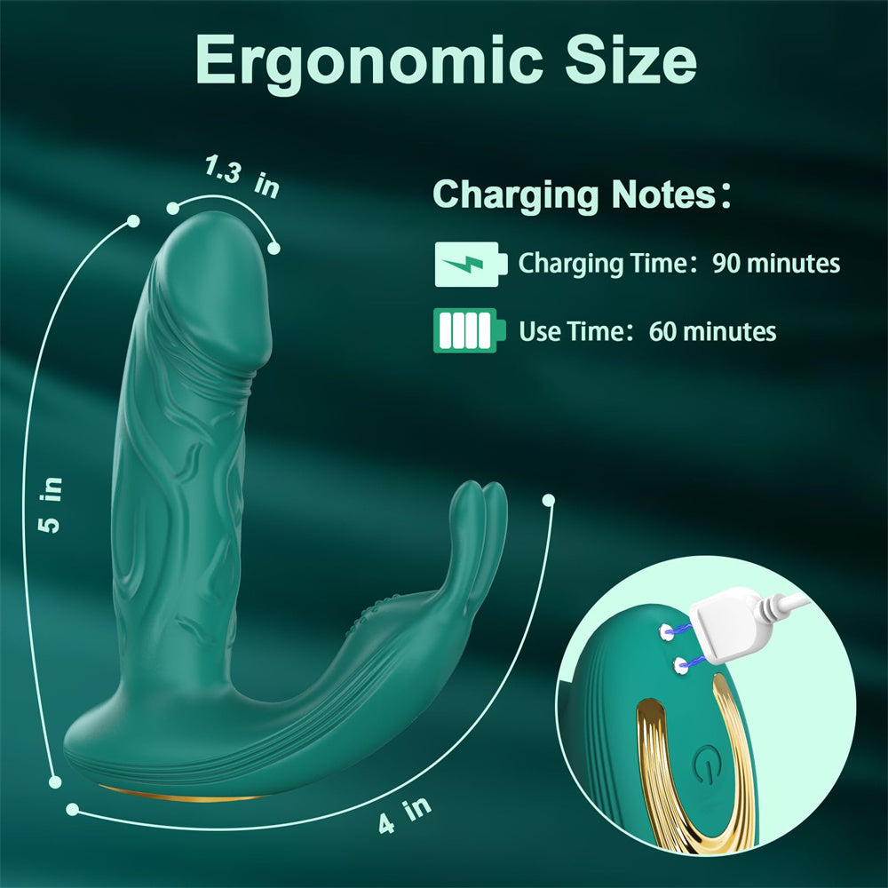 Realistic Rabbit Dildo Vibrator Clitoris G Spot Stimulator App Control-EROSREALM