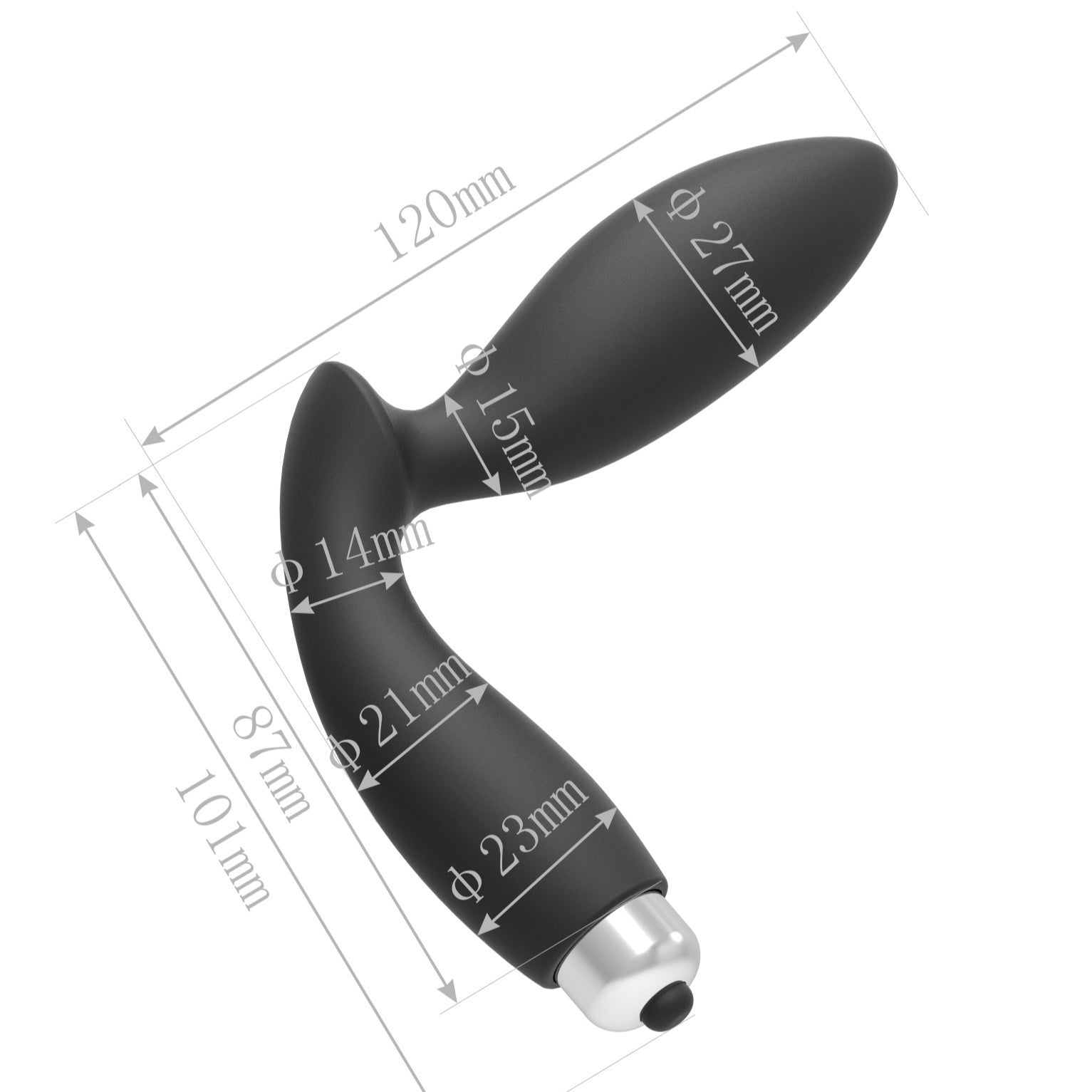 Silicone Vibration G-spot Prostate Massager-EROSREALM