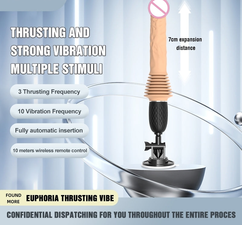 Handfree Telescopic Vibration Dildo Sex Machine-EROSREALM