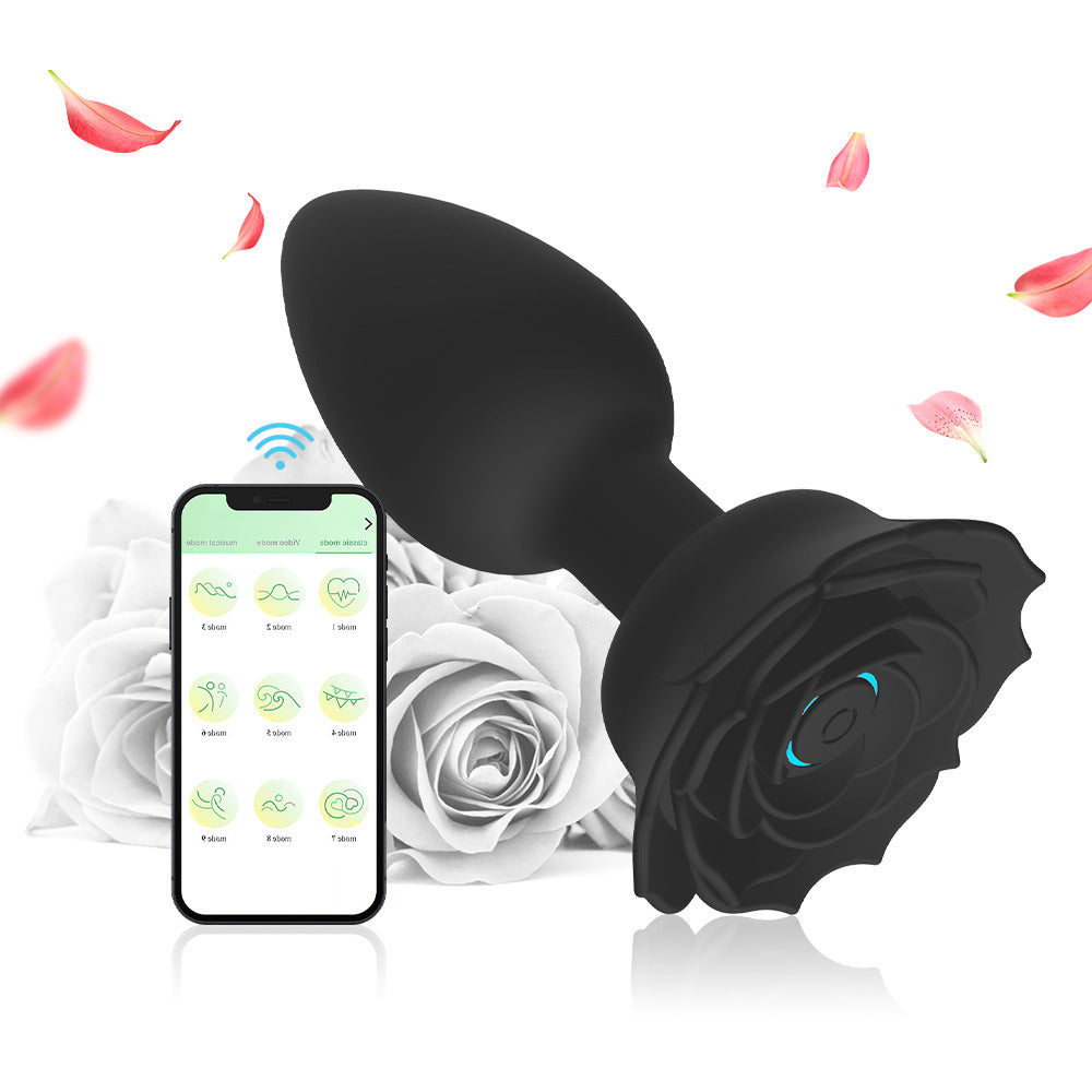 App / Wireless Remote Control Rose Anal Plug-EROSREALM