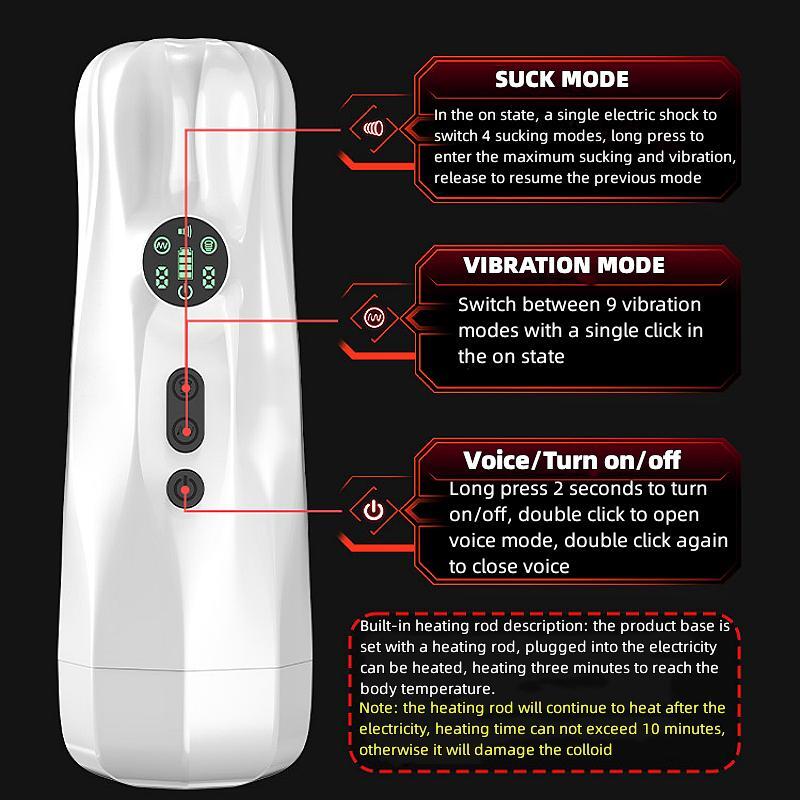 Gt-50 Interactive Sexy Voice Heating Sucking Vibration Oral Male Stoker-EROSREALM