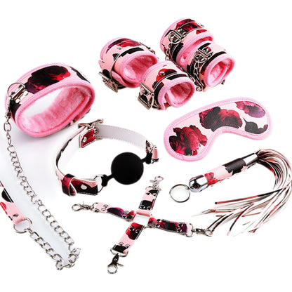 Flowers Allure 8 PCS Bondage Kit in Pink-EROSREALM