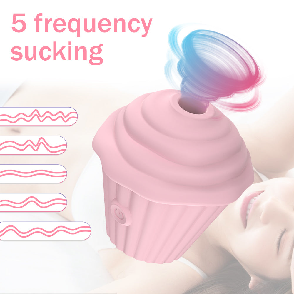 Cupcake Sucking Vibrator Clitoris Stimulator For Adult-EROSREALM