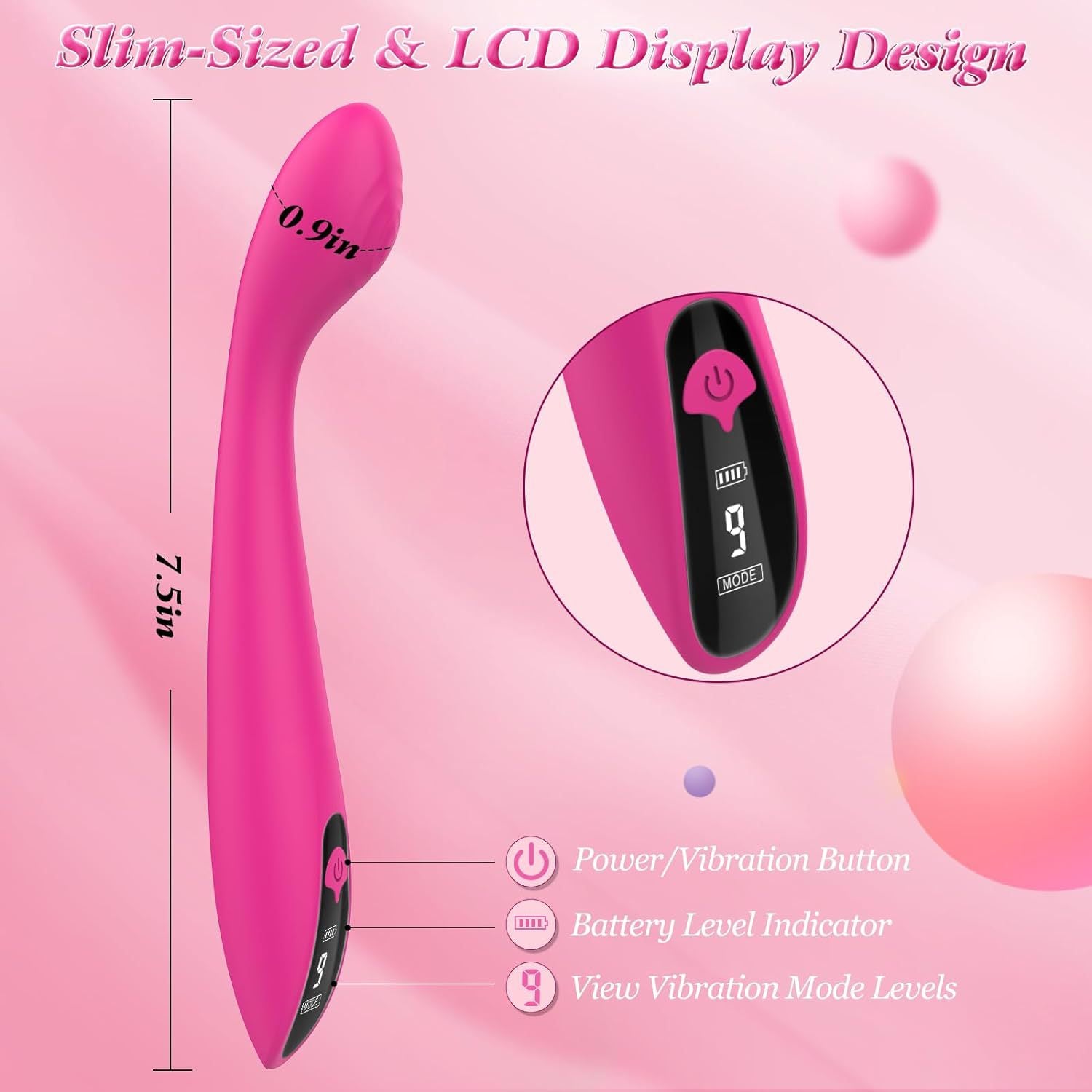 9 Vibrating G-spot Clitoral Finger Vibrator Sex Toy-EROSREALM