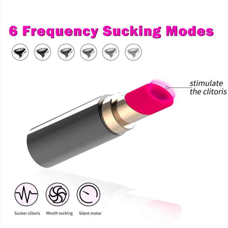 Lipstick Vibrator Sucking Clitoris Stimulator-EROSREALM