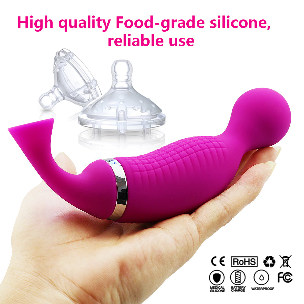 Seahorse Double Head High Intensity Clit Sucker Suction Vibrator-EROSREALM