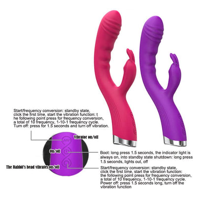 Rabbit Double Vibration G Spot Vibrator-EROSREALM