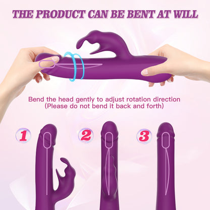 Rotatary & Vibrating Rabbit Vibrator-EROSREALM