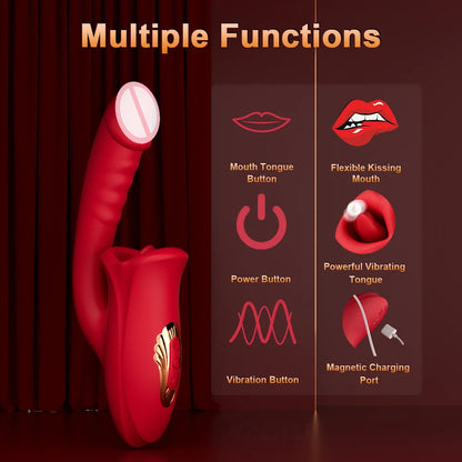 Rose Nibbler Bitting Mouth Vibrator-EROSREALM