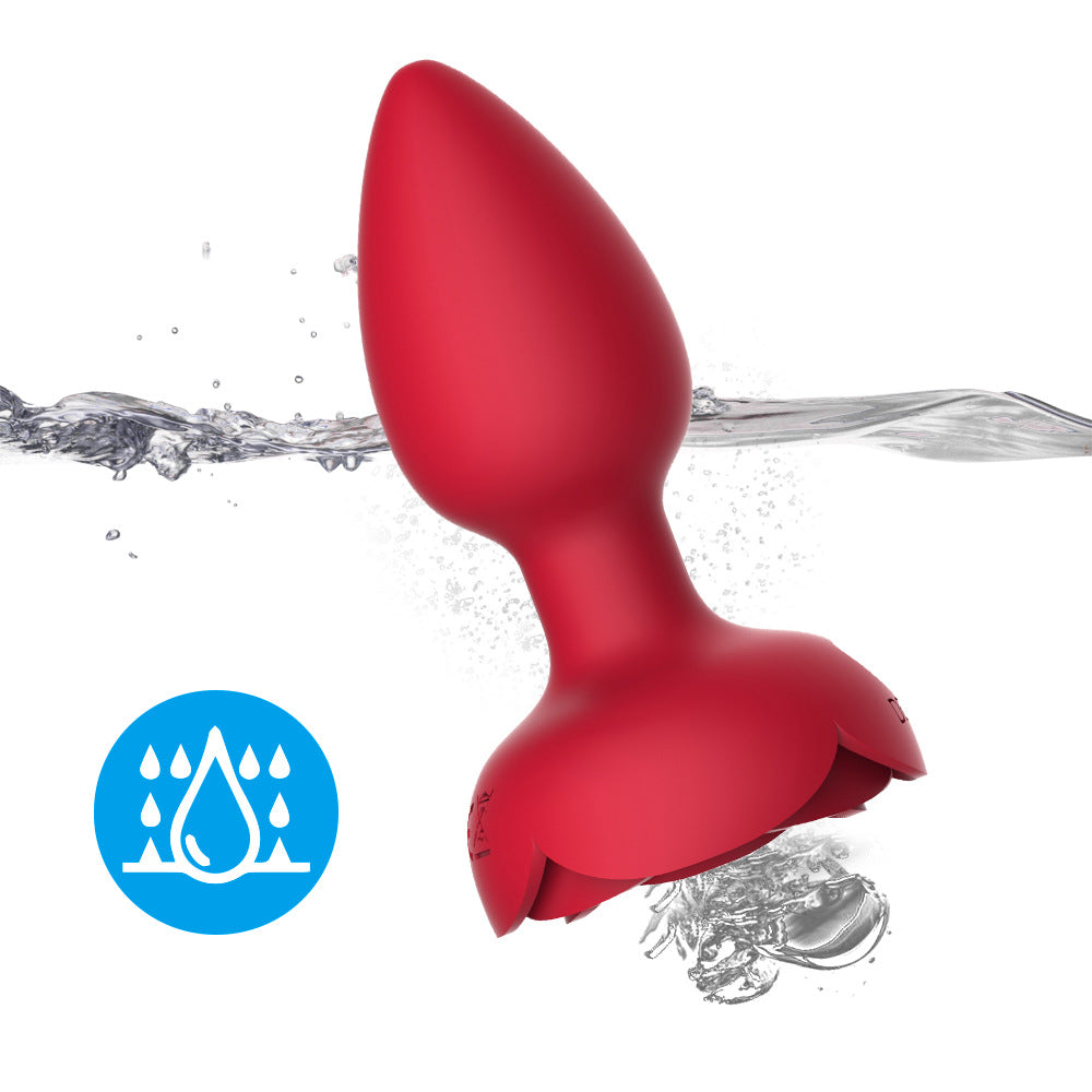 Flash Wireless Remote Control Vibration Rose Anal Plug-EROSREALM