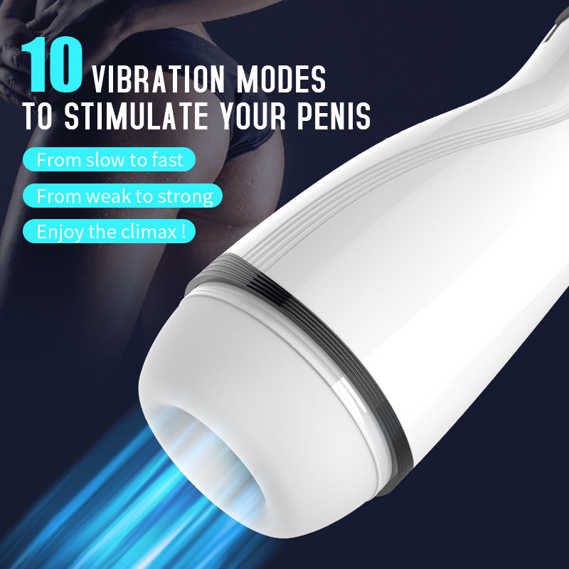 10 Modes Vibration Voice Rechargeable Masturbation Cup-EROSREALM